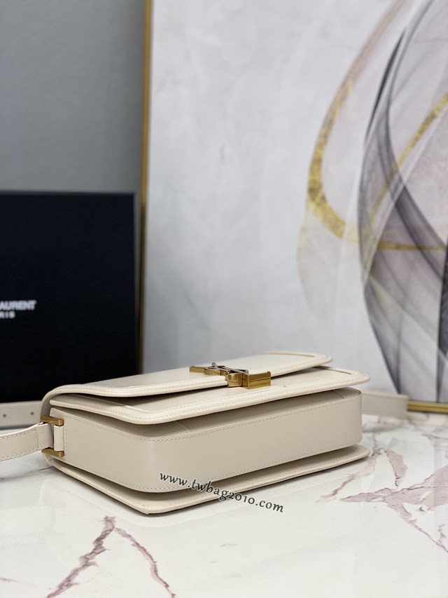 YSL专柜款女包 聖羅蘭經典款MONOGRAM金屬旋扣大號郵差包 YSL肩背斜挎包 634305  jjh1109